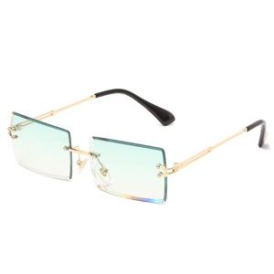 Gentleman Sunglasses -Green Rectangle lenses